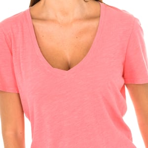 Dames-T-shirt met korte mouwen en V-hals 3Y5T45-5JZMZ