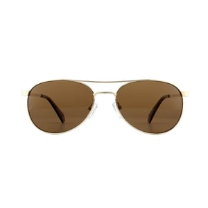 Polaroid Aviator Womens Gold Bronze Polarized Sunglasses