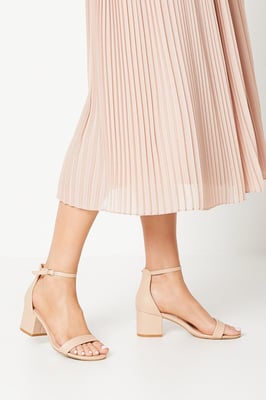 Thelma Ankle Strap Medium Block Heeled Sandals