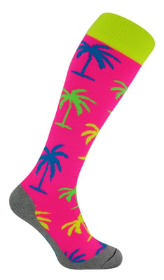 Hockey Socks with Colourful Cool Funny Funky Designs | Hingly | Mens & Ladies | Ideal for Sports - Palm Tree