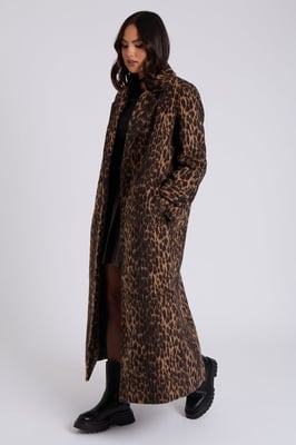 Urban Bliss Leopard Print Formal Coat