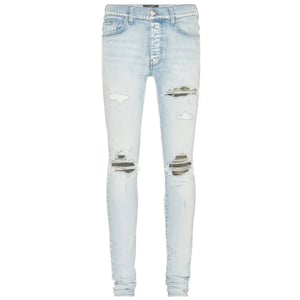 Amiri MX1 Camo Light Indigo Blå Jeans