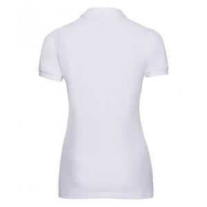 Russell Womens/Ladies Stretch Short Sleeve Polo Shirt (White)