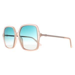 Guess GU7845 57P glanzende beige groene zonnebril met kleurverloop