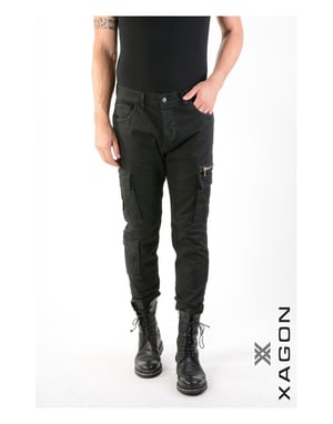 Xagon Byxor Cargo Herr Svart