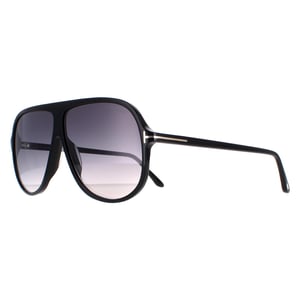 Tom Ford Spencer 02 FT0998 01B glanzend zwarte zonnebril met rookverloop