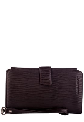 EMBOSSED LEATHER CARD & DOCUMENT CASE