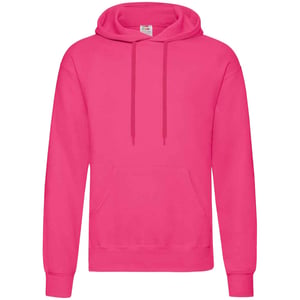 Fruit Of The Loom Unisex Volwassenen Klassiek Sweatshirt met capuchon (Fuchsia)