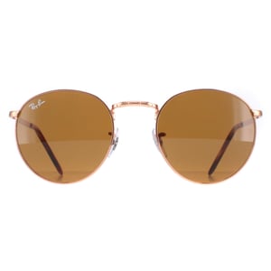 Ray-Ban Round Unisex Rose Gold Brown RB3637 New Round