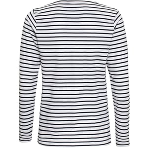 Asquith & Fox Mens Mariniere Coastal Long Sleeve T-Shirt (White/Navy)