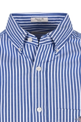 Gant Reg Poplin Stripe Shirt College Blue