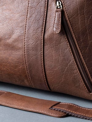 Discoverer Large Leather Holdall in Brown