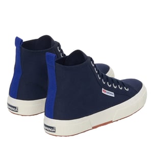 Superga Unisex Adult 2750 Cotton Mid Cut High Tops (Navy/Spectrum Blue/Avorio)