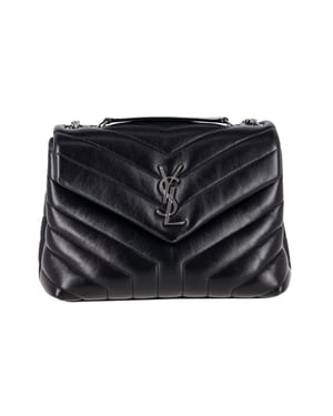 Saint Laurent Small Loulou Shoulder Bag in Black Leather