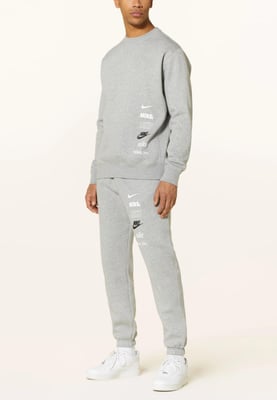 Nike Club Fleece Plus klein logo trainingspak in heather grijs