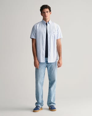 GANT Mens Regular Fit Short Sleeve Oxford Shirt