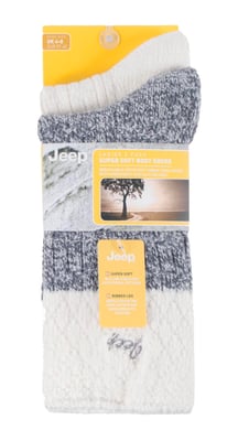Jeep - 2 Pack Ladies Supersoft Hiking Boot Socks