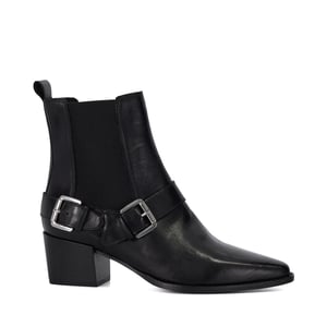 Dune Ladies Panino - Suede Buckled Chelsea Ankle Boots