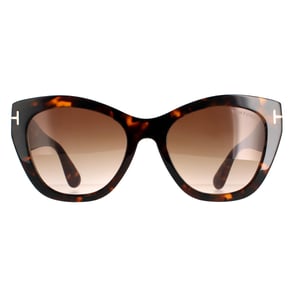 Tom Ford Cat Eye Dam Dark Havana Brown Gradient FT0940 Cara Solglasögon