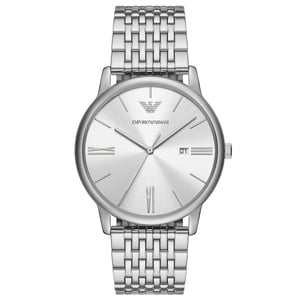 Emporio Armani Minimalist Heren Horloge Zilverkleurig AR11599