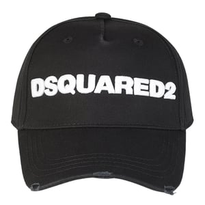 DSQUARED2 wit geborduurd logo zwarte dop