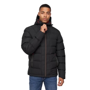 Crosshatch Heren Kampnew jas met reliëf (Zwart)