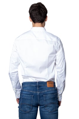 Tommy Jeans Overhemden Slim Fit Stretch Wit