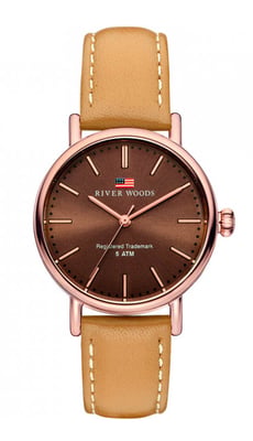 River Woods Oswego dameshorloge Bruin RW340019