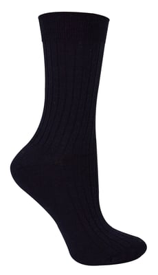 Womens Merino Wool Socks | Steven | Thick Outdoor Boot Socks for Ladies - Black