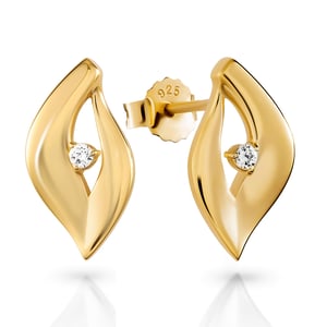 Orphelia 'Milan' Women's 925 Sterling Silver Set: Chain-Pendant + Earrings - Gold SET-7519/G