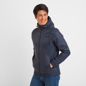 Craven Mens Waterproof Packaway Jacket Navy
