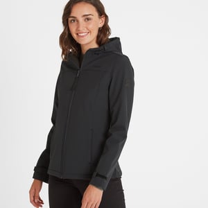 Keld Womens Softshell Hoodie Black