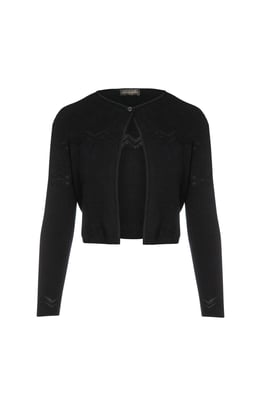 Zigzag svart stickad cardigan