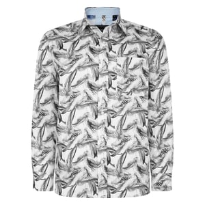 Kam Men's Printed Big & Tall Cotton Check Shirt