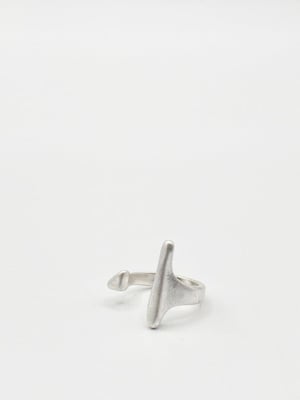 Geometric Shape Ring in Silver