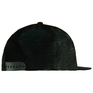 Yums Mesh Snapback Hat Adjustable Black White Logo Unisex Cap 200941 BLACK WHITE