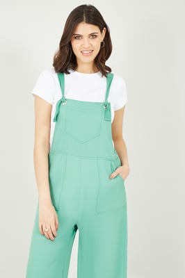 Yumi Mint Green Pocket Dungarees