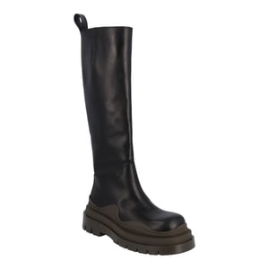 Bottega Veneta Dames Tire Knielaarzen In Zwart En Camping