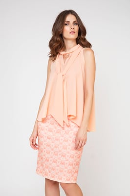 Peach Blossom Pencil Kjol