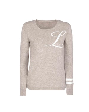 Crown Of Edinburgh Cashmere Crew Neck Sweater Stockbridge Camel L