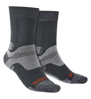 Bridgedale - Mens Hiking Midweight Merino Wool Socks - Gunmetal