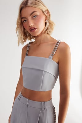 Premium Tailored Chain Strap Top