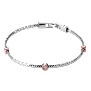 Orphelia Women's 925 Sterling Silver Bracelet - Silver/Rose ZA-7415