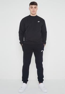 Nike Heren Club Fleece Volledig Trainingspak Set Zwart