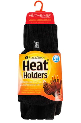 Women's Thermal Converter Fingerless Cable Knit 2.3 tog Gloves
