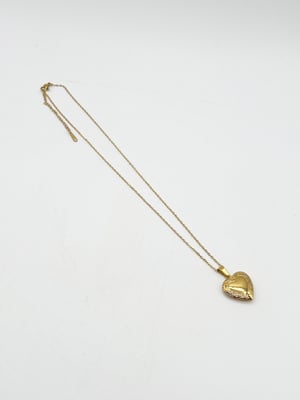 Large Heart Locket Necklace in Gold - Gift Boxed