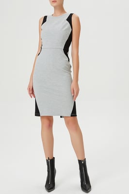 Kleurblok bodycon korte jurk