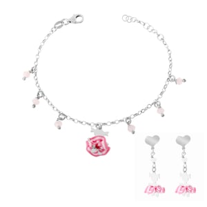 Orphelia 'Cute' Child's 925 Sterling Silver Set: Bracelet + Earrings - Silver SET-7133