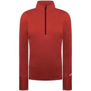 Brooks Dash 1/2 Zip Womens Dark Red Running Top
