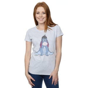 Disney Dames/Dames Winnie The Pooh Klassiek Eeyore Katoenen T-Shirt (Heide Grijs)